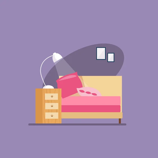 Bed room ikonen — Stock vektor