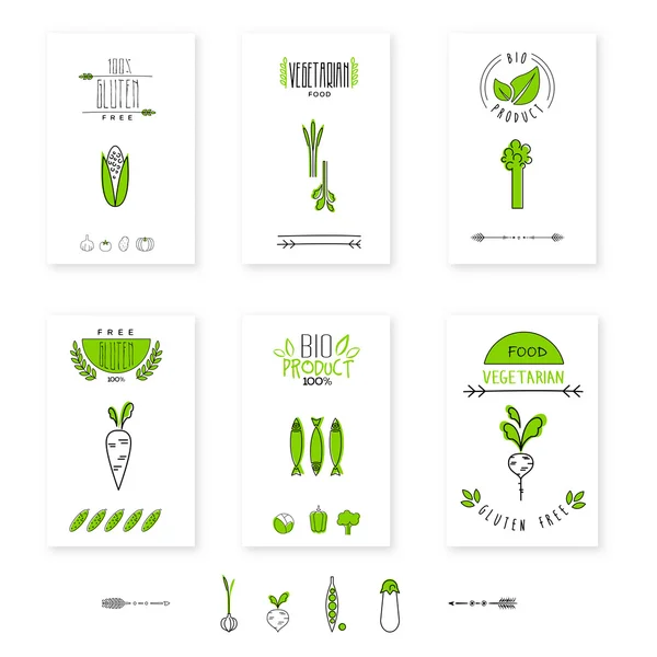 Diversi tipi di verdure — Vettoriale Stock
