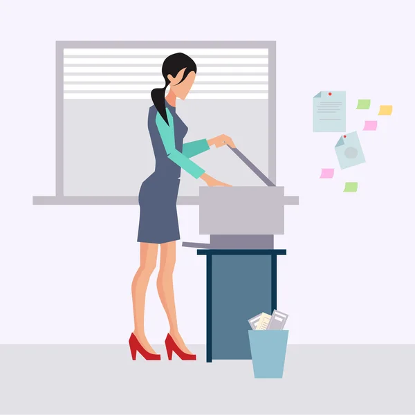 Kobieta pracująca w biurze — Wektor stockowy