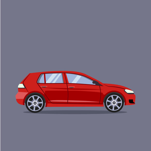 Векторный красный автомобиль
