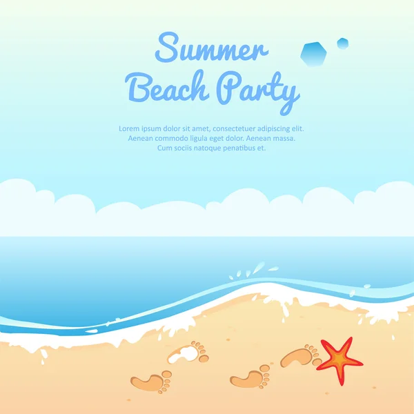 Yaz plaj partisi — Stok Vektör
