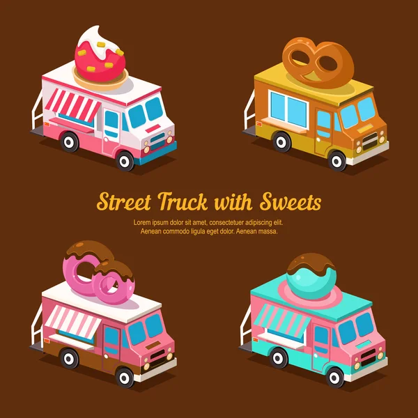 Camion de nourriture bonbons , — Image vectorielle