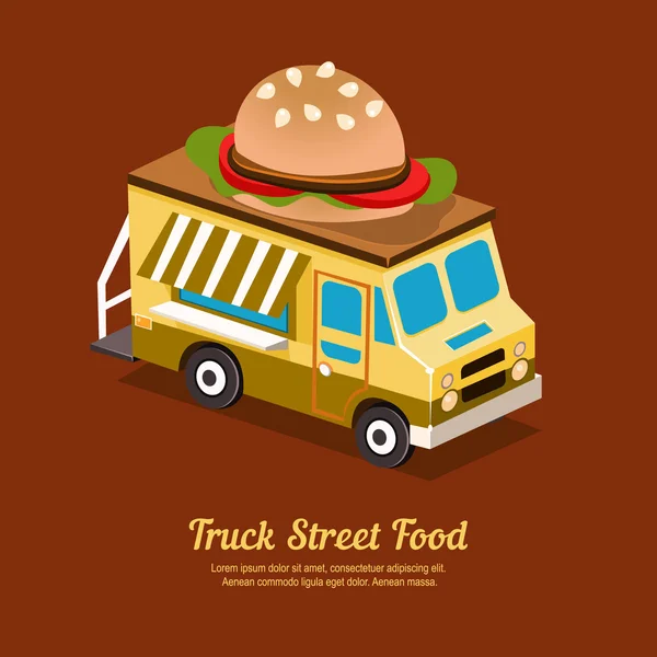 Camioneta móvil de alimentos — Archivo Imágenes Vectoriales