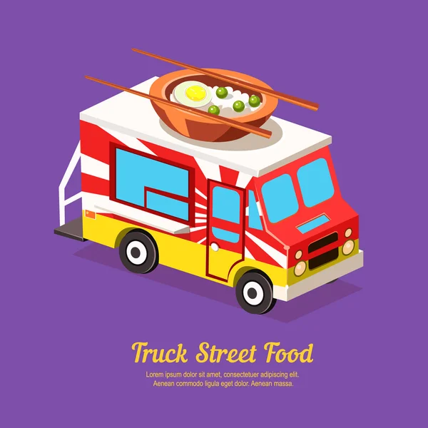 Camioneta móvil de alimentos — Archivo Imágenes Vectoriales