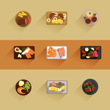 Simge pişirme balık ve et biftek