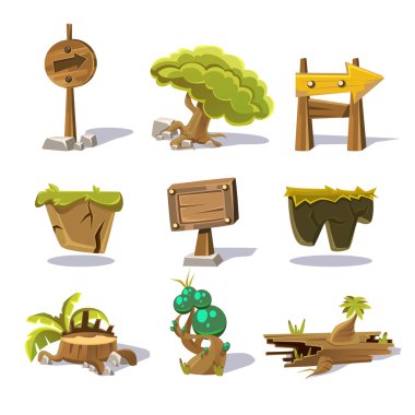 Çizgi film doğa öğeleri,