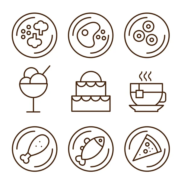 Restaurant icons set — Stockvector