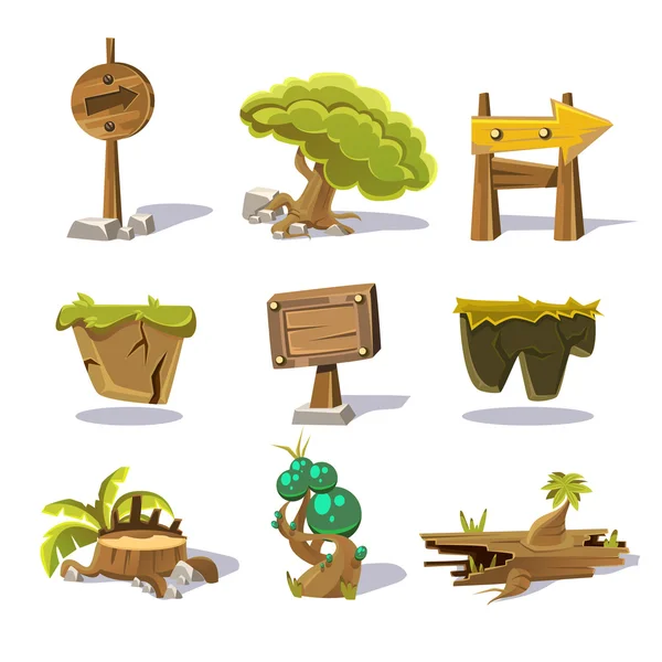 Çizgi film doğa öğeleri,