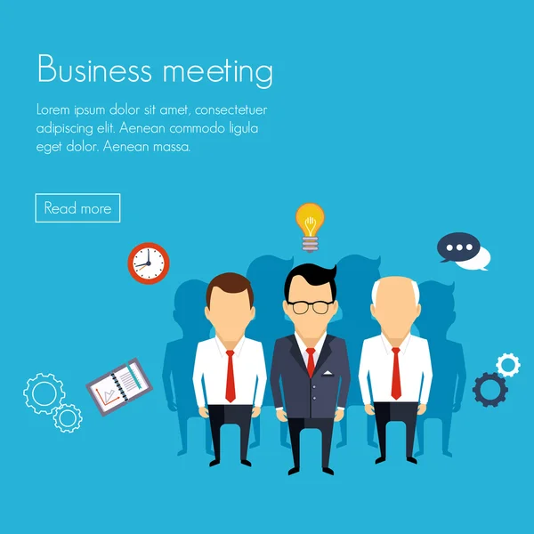 Reunião de negócios e brainstorming — Vetor de Stock