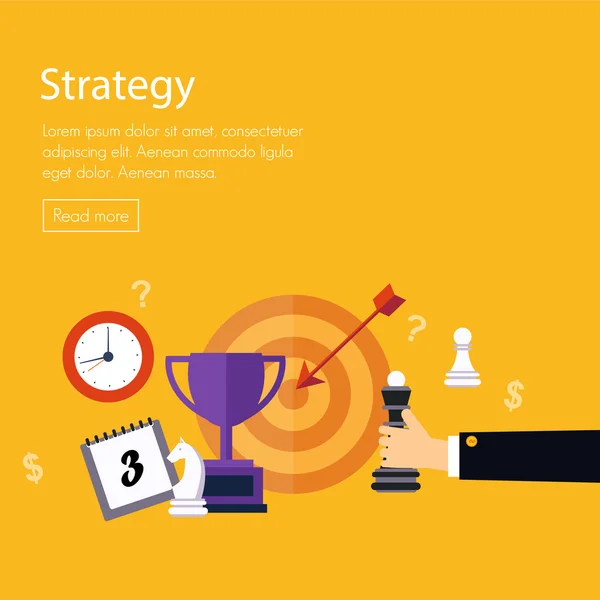 Strategie planning en succesvolle business — Stockvector
