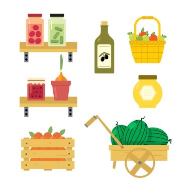 Bahçeden taze sebzeler.