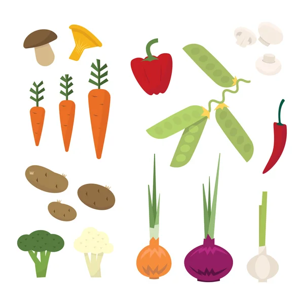 Légumes frais du jardin — Image vectorielle