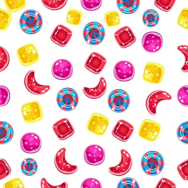 Бесшовный фон с красочными конфетками — стоковый вектор
