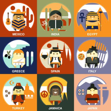 Erkekler Ulusal arka plan üzerinde