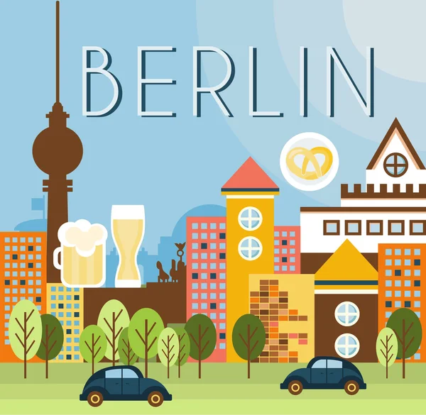 Berlin horizon abstrait — Image vectorielle
