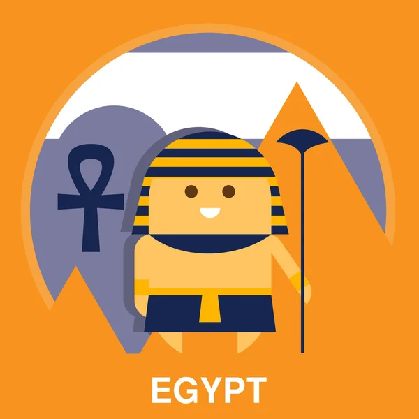 Egiziano in vestiti tradizionali Vector Illustrazione — Vettoriale Stock