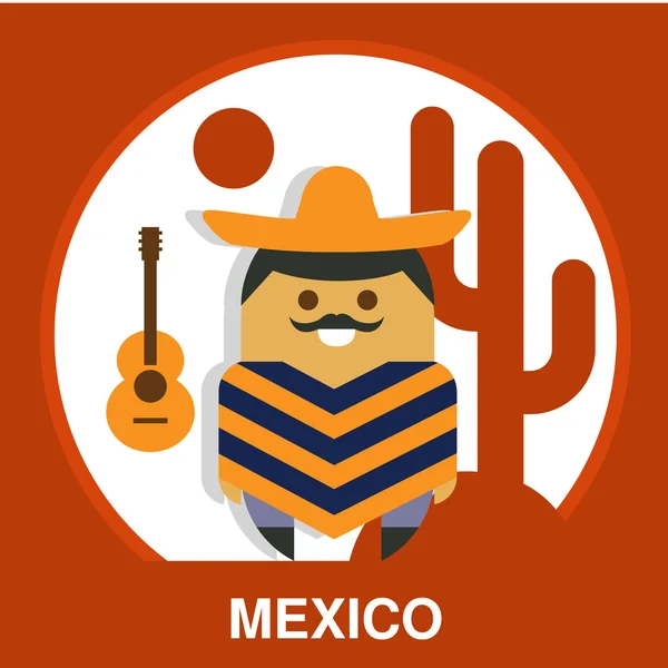 Παραδοσιακό μεξικάνικο Vector εικονογράφηση — Διανυσματικό Αρχείο