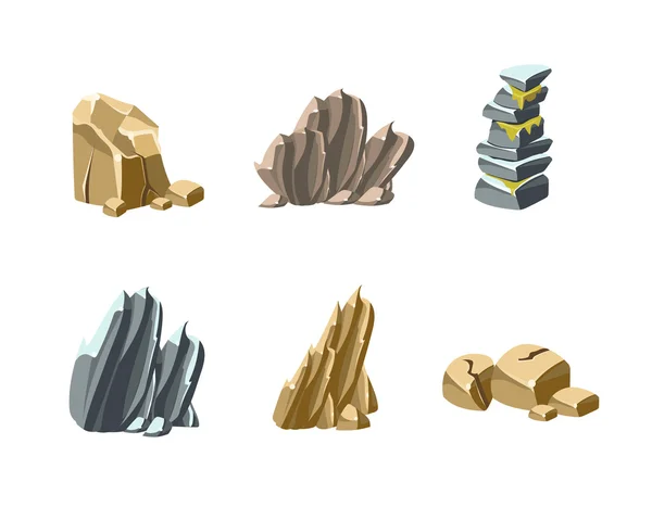 Piedras y rocas Texturas — Vector de stock