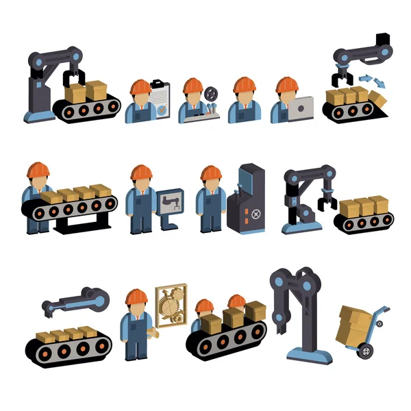 Logistics and Warehouse Icons. Vector Illustration Set — Stock Vector