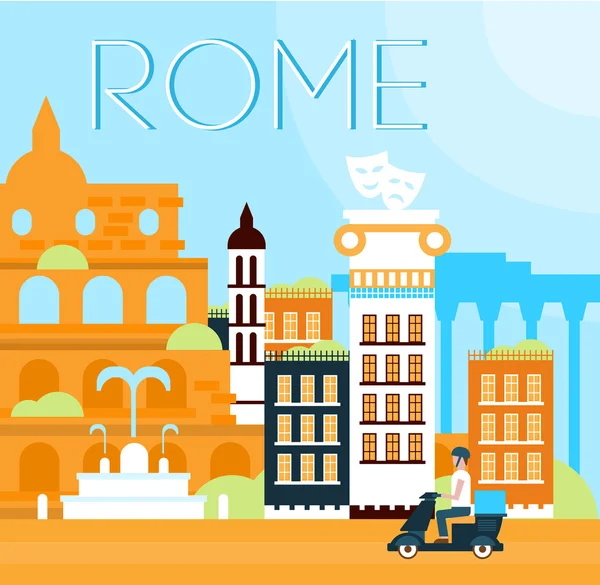Rome traditionele achtergrond — Stockvector