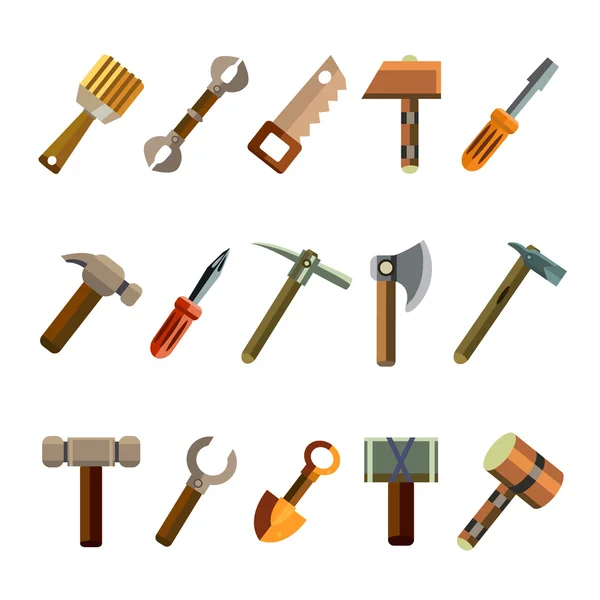 Conjunto de iconos de instrumentos de construcción — Vector de stock