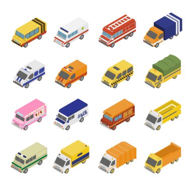 Yardımcı programı'nı taşıma simge kümesi. Düz 3d izometrik