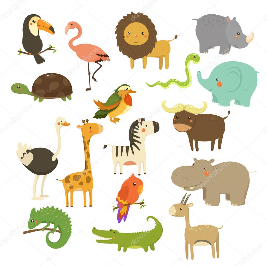 Cute Woodland And Jungle Animals Vector Set Vector Image By C Topvectors Vector Stock