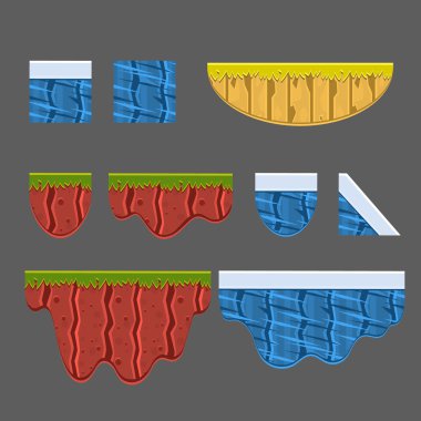 Platformers vektör toplama için dokular