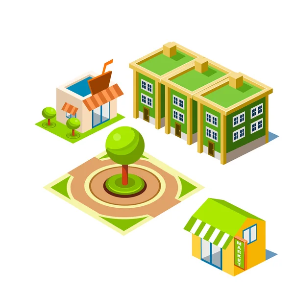 House and Park building icon — Stock Vector