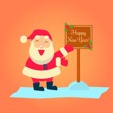 Noel Baba 'nın vektör illüstrasyonu