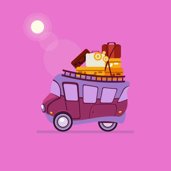 紫色の車のサイドビュー — ストックベクタ