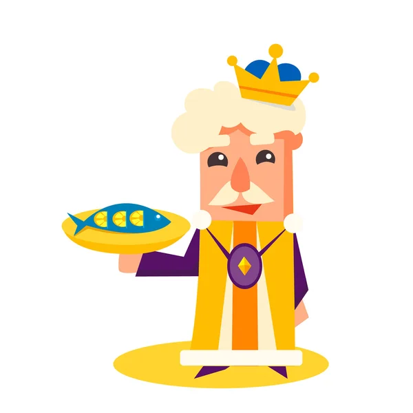 Koning Cartoon emotie — Stockvector