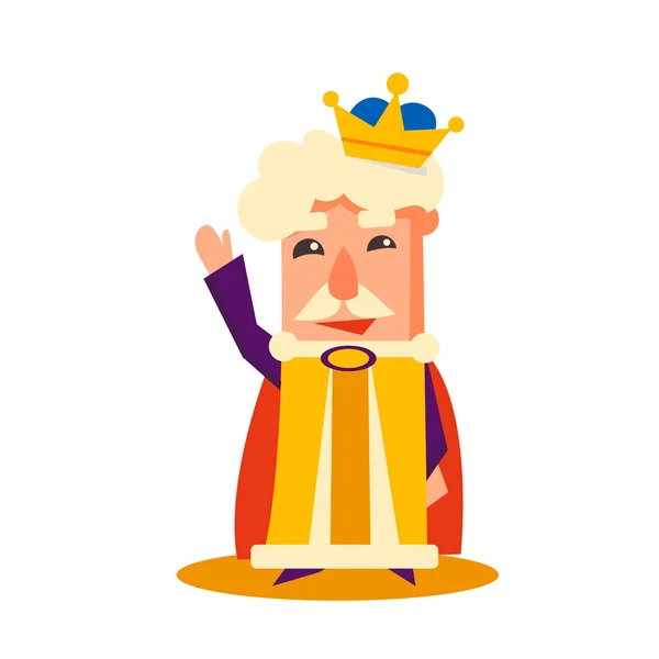 Koning Cartoon emotie — Stockvector