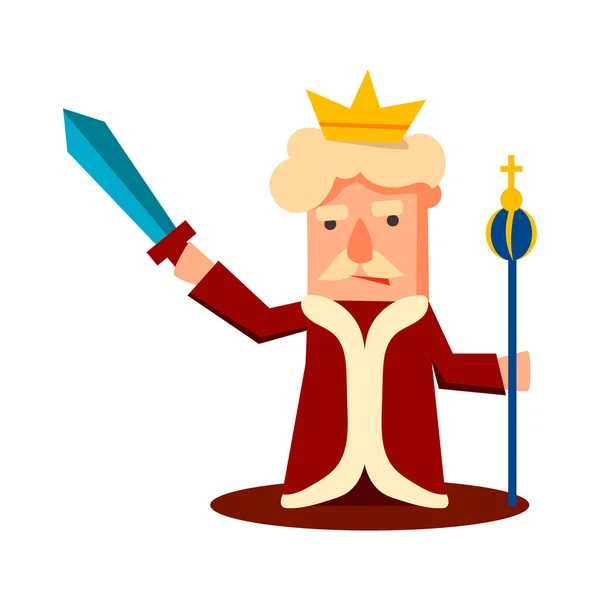 Král kreslený emoce — Stockový vektor