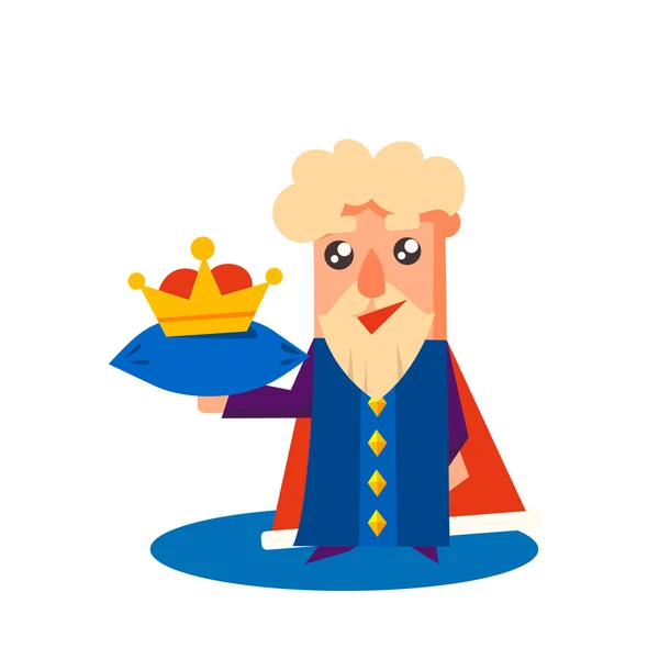 Koning Cartoon emotie — Stockvector