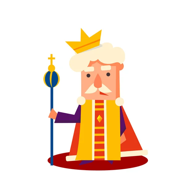 Συγκίνηση βασιλιά κινουμένων σχεδίων — Διανυσματικό Αρχείο