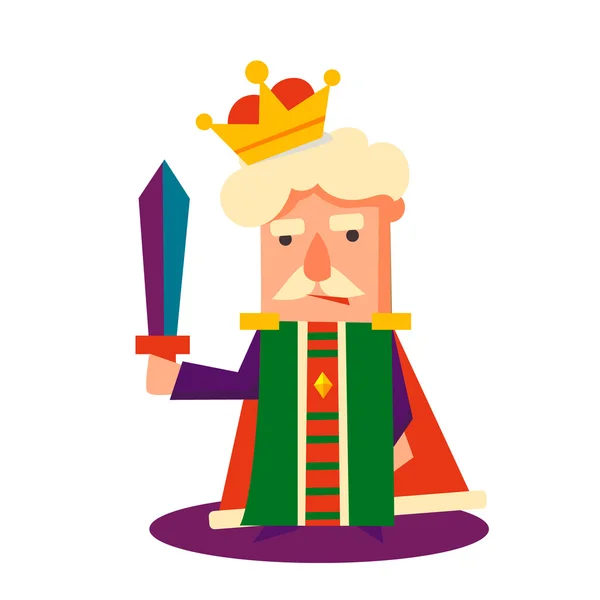 Kral karikatür duygu — Stok Vektör