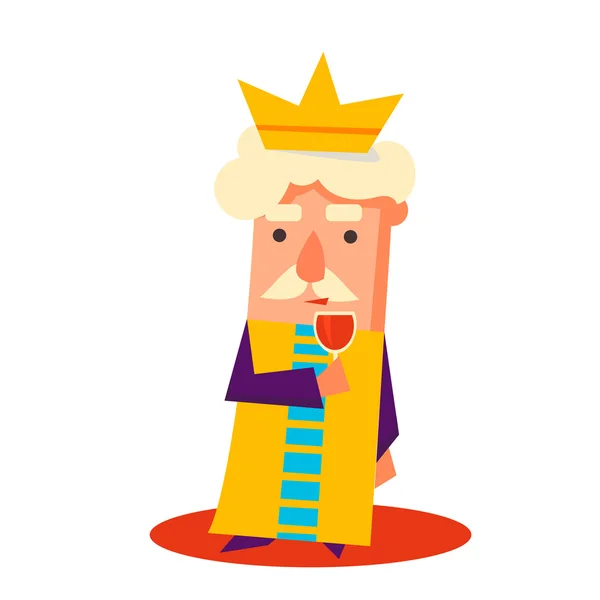 King Cartoon Emozione — Vettoriale Stock