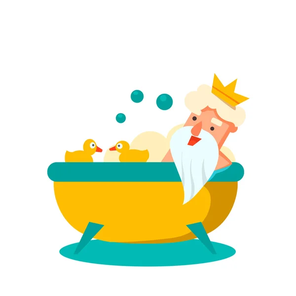 King Cartoon Emozione — Vettoriale Stock