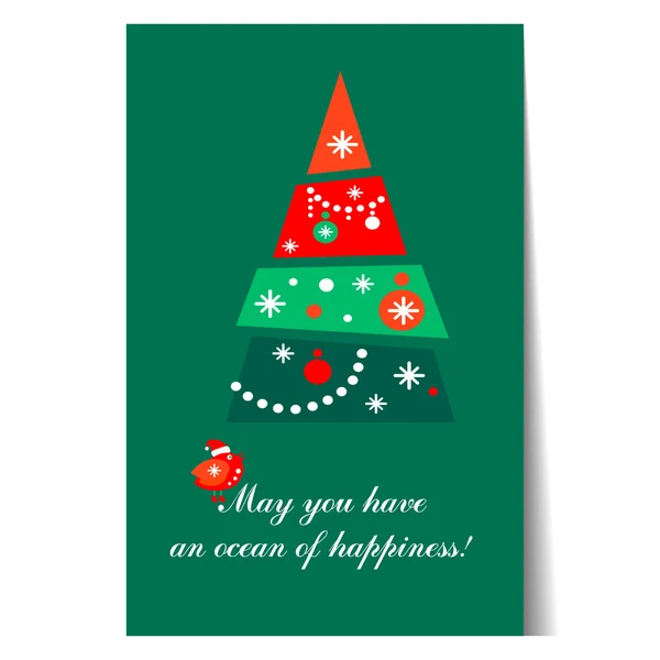 Πανό, Χριστουγεννιάτικη κάρτα πρότυπα — Διανυσματικό Αρχείο