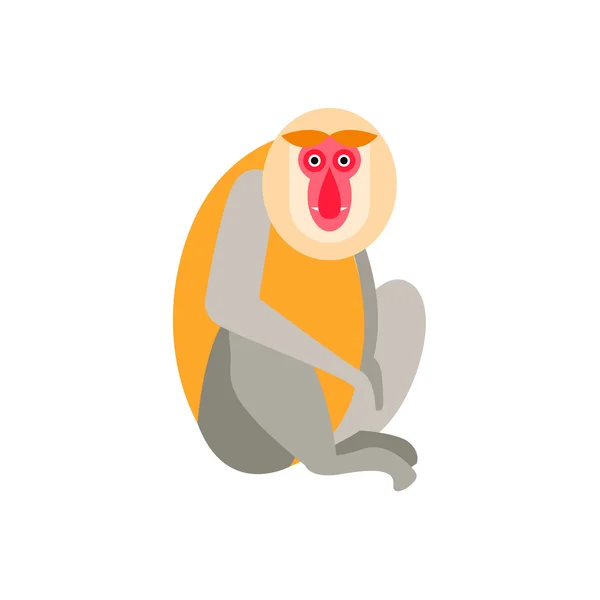 Schattig aap pictogram, logo — Stockvector