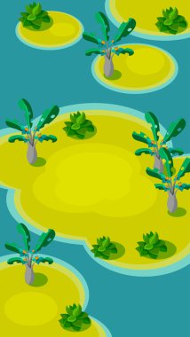 Palmiye ağaçları ile adalar