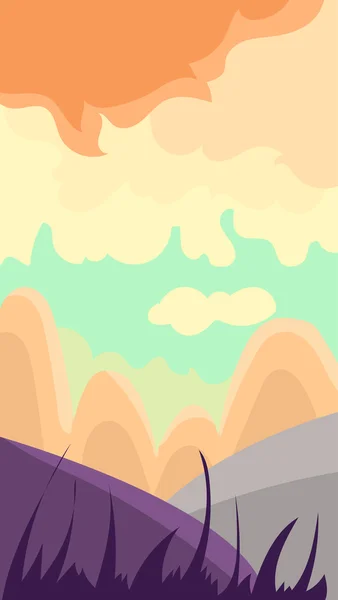 Ilustración, Hills at Dawn — Vector de stock