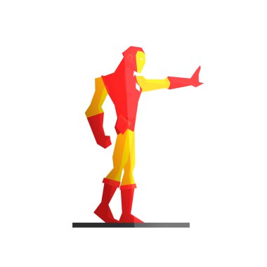 Beyaz arka plan üzerinde süper kahraman