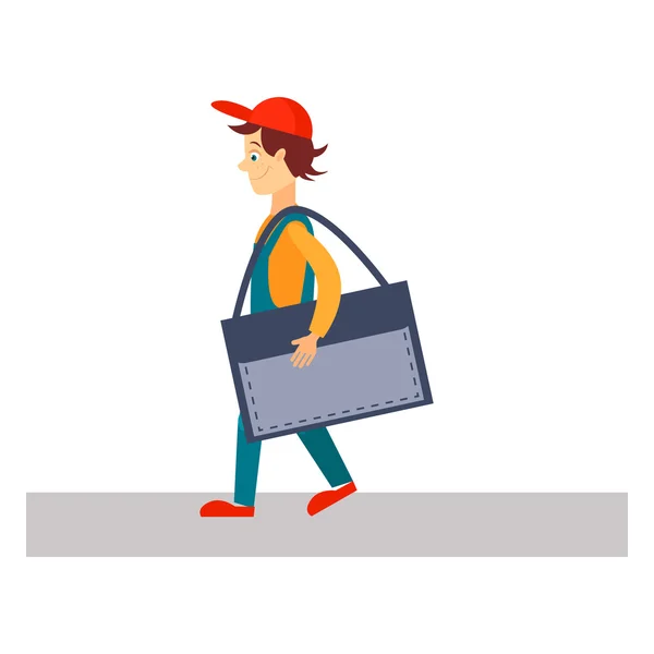 Delivery Man with a Folder — Stock Vector