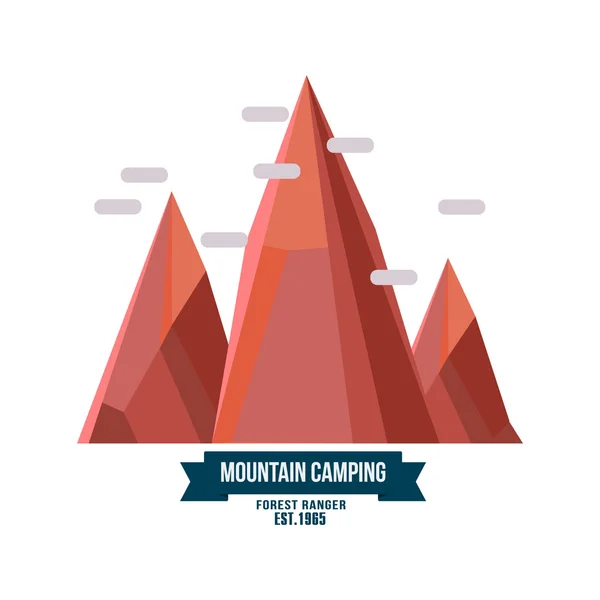 Majestuosa montaña pico vector ilustración — Archivo Imágenes Vectoriales