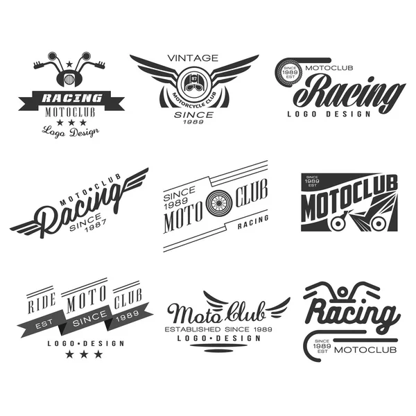 Vintage Motorcycle Labels — Stock Vector