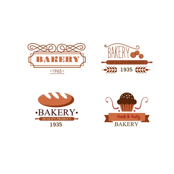 Vintage Bakery Labels — Stock Vector