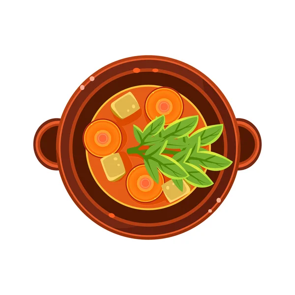 Sopa de verduras y zanahoria — Archivo Imágenes Vectoriales
