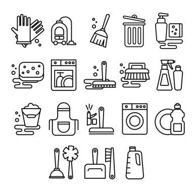 Cleaning, laundry, washing, broom clipart